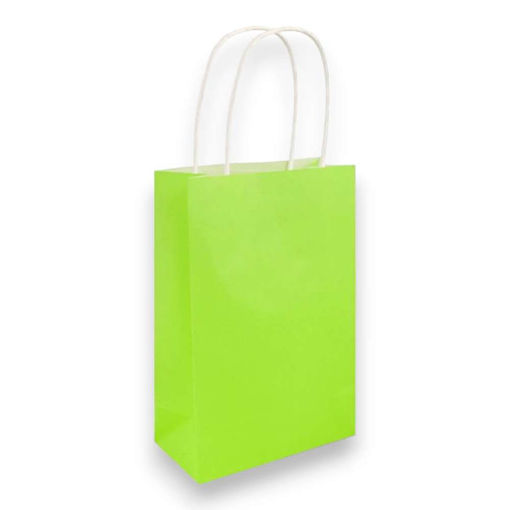 Picture of PAPER PARTY BAG LIME GREEN